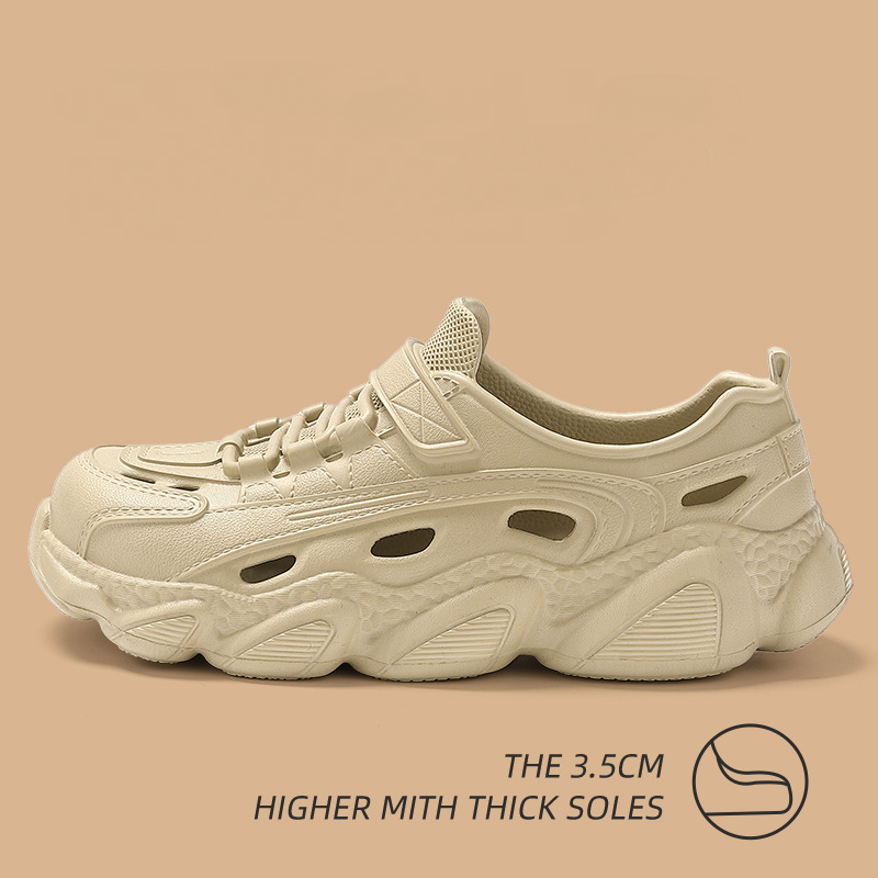 防臭運動洞洞外穿厚底防滑沙灘透氣戶外鞋靴