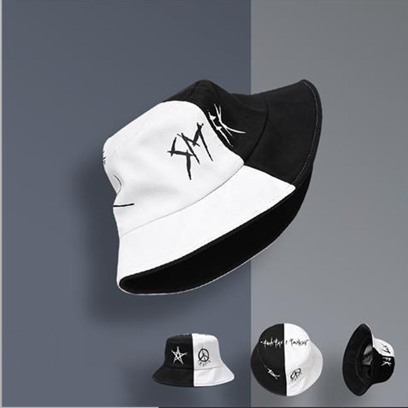 拼接嘻哈街頭日系百搭ins盆帽漁夫帽-Nuostyle