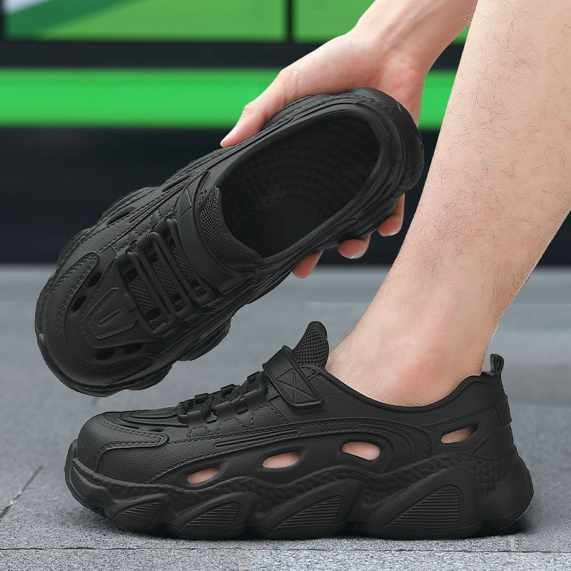 防臭運動洞洞外穿厚底防滑沙灘透氣戶外鞋靴