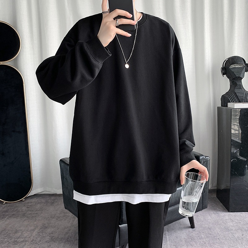 港風純色寬鬆韓版衛衣