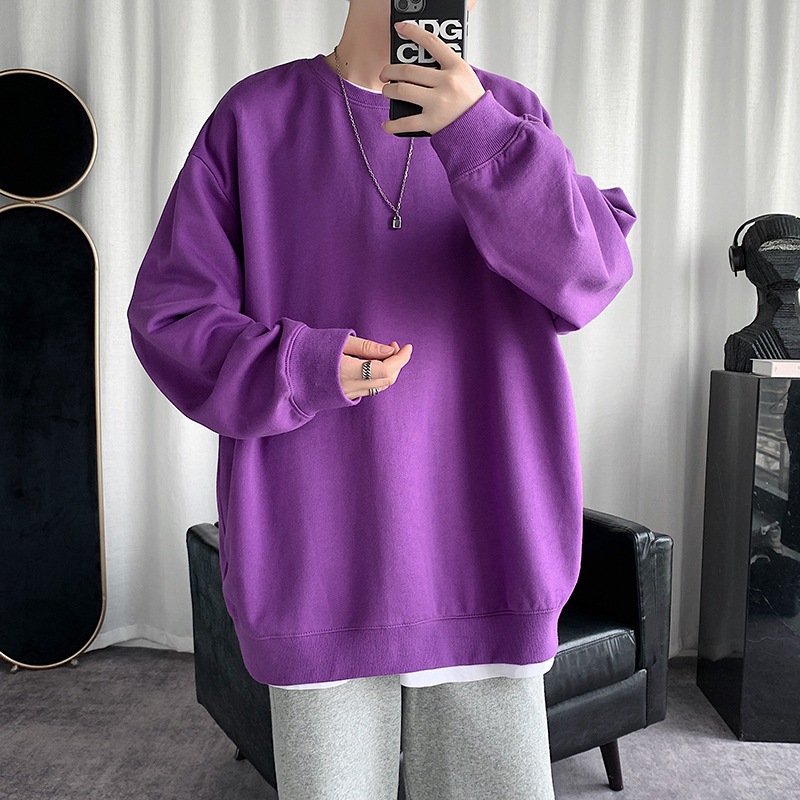 港風純色寬鬆韓版衛衣