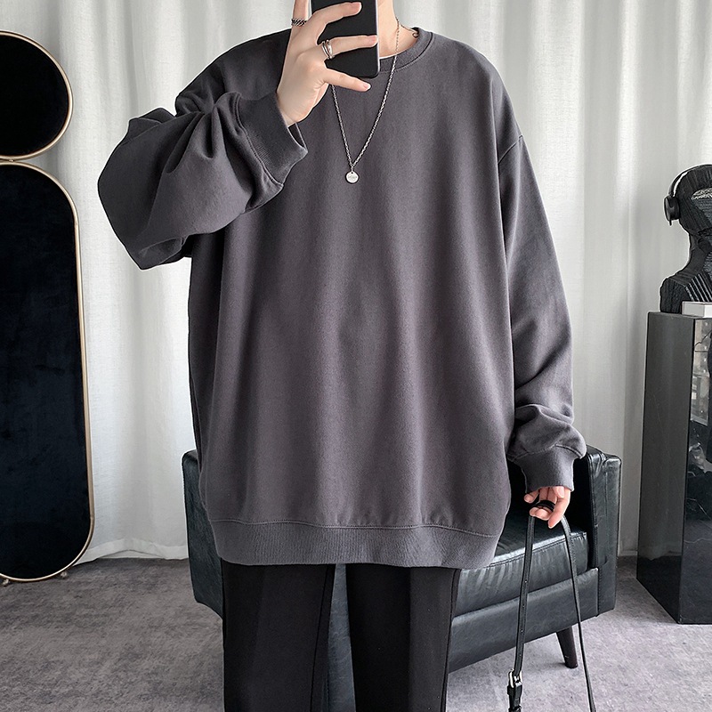 港風純色寬鬆韓版衛衣