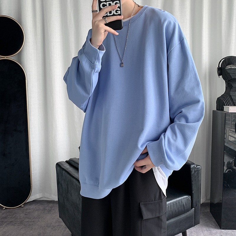 港風純色寬鬆韓版衛衣