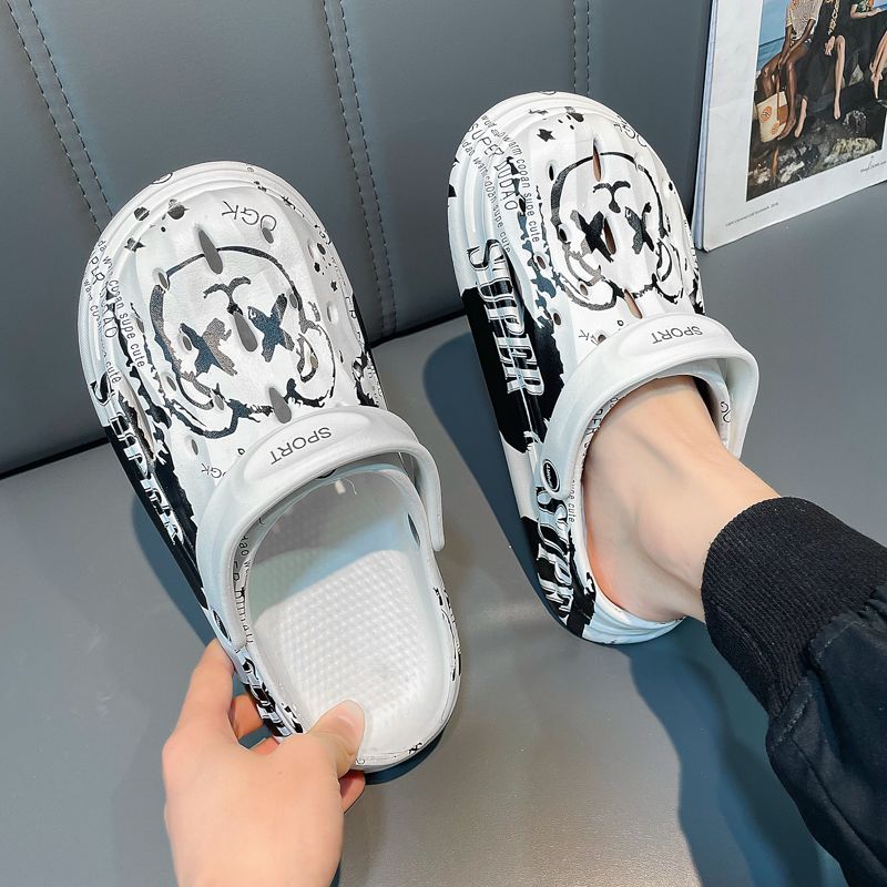 洞洞鞋外穿踩屎感包厚底防滑耐磨鞋靴