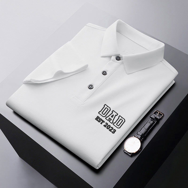 Custom Embroidered Polo Shirt Dad Est Polo Shirt with Name on Sleeve
