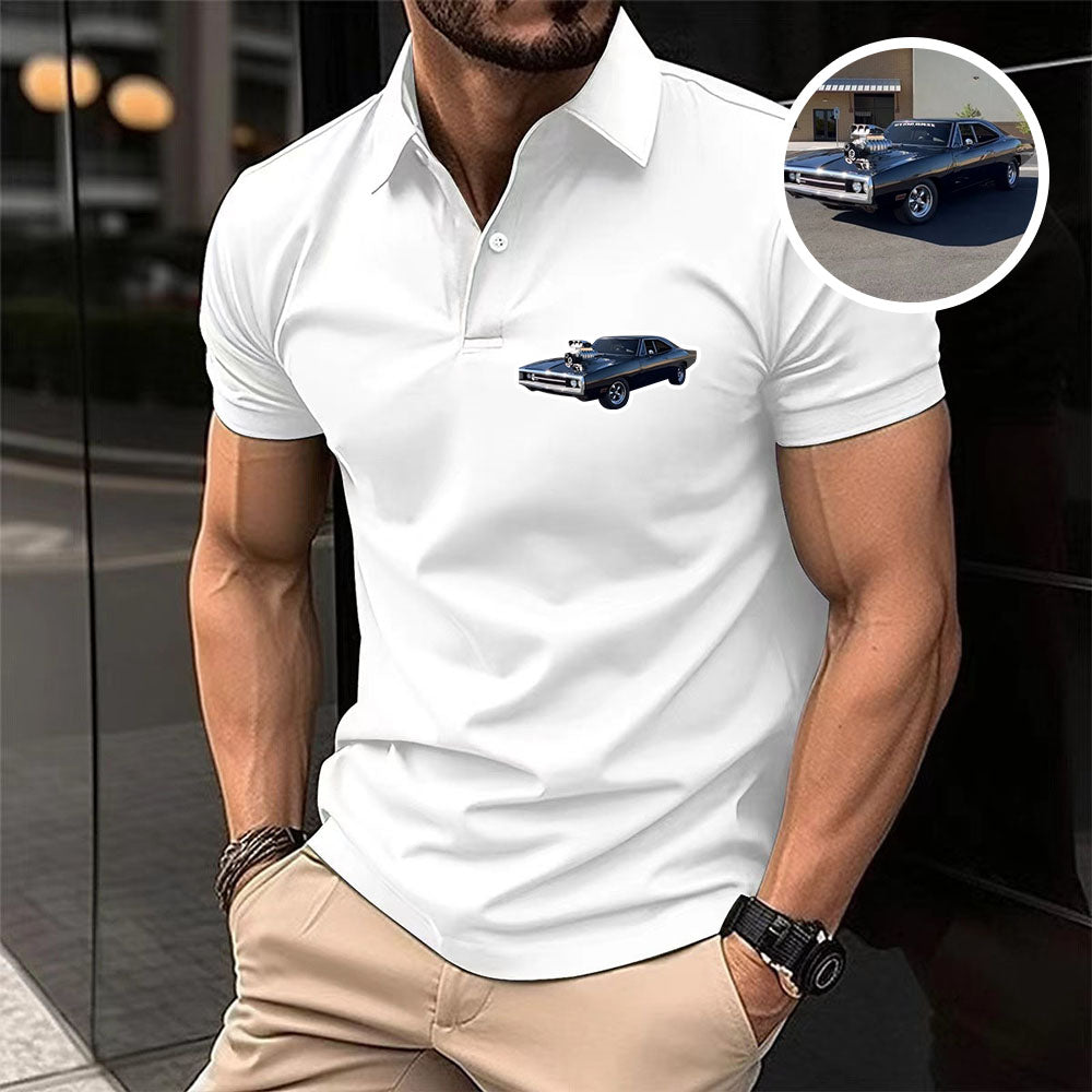 Custom Car Polo shirt, Car Lover Gift, Personalized Dad Polo Shirt, Gift For Dad