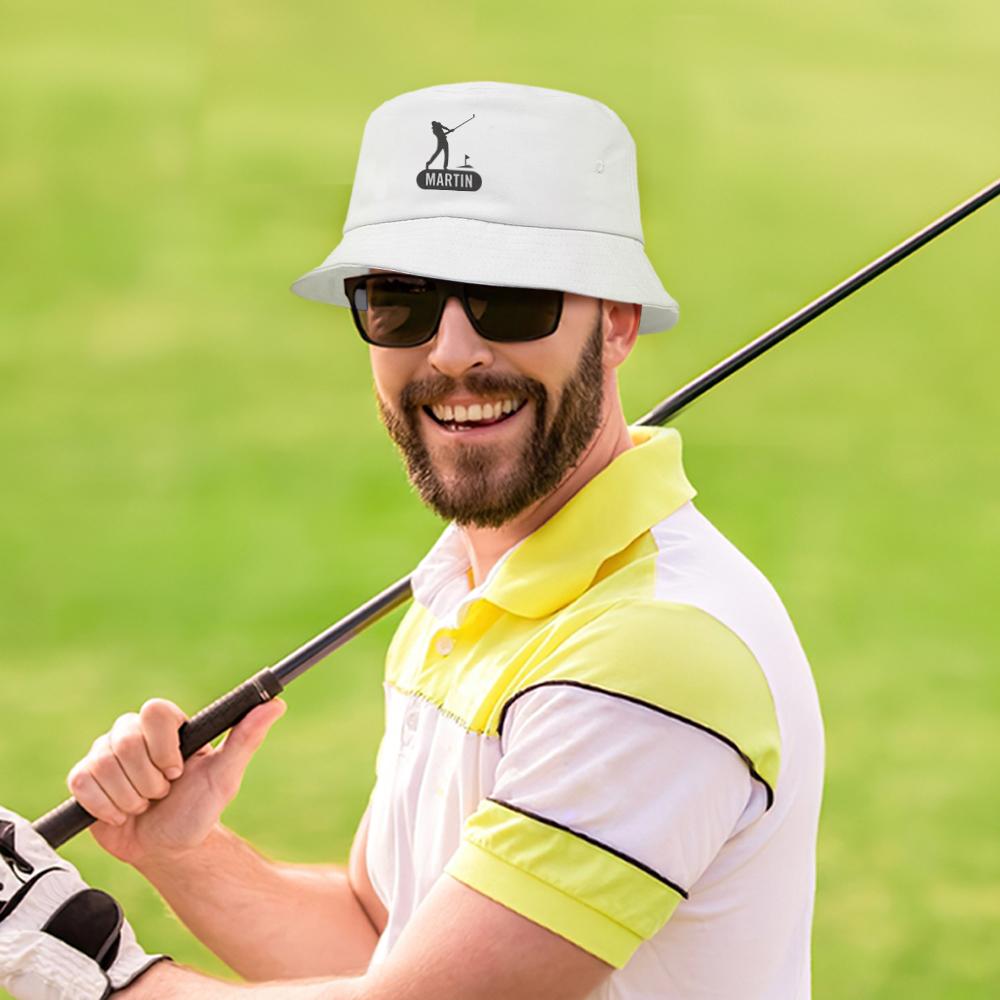 Custom Golf Bucket Hat Personalized Embroidery Bucket Hat Gift for Golf Lover