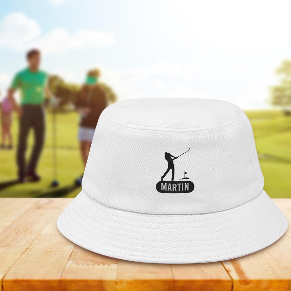 Custom Golf Bucket Hat Personalized Embroidery Bucket Hat Gift for Golf Lover