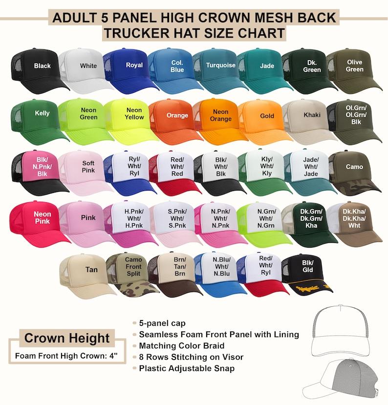 Custom PUFF Print Trucker Hat, Personalized Foam Hat, Custom Caps, 3D Puff Print, Baseball Cap, Mesh Back Trucker Hat, 5 Panel Hat