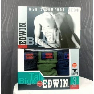 Edwin Mens Underwear Cotton Big And Tall E/B Mini (3 Pcs) EV6023-3