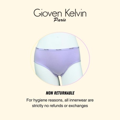 GIOVEN KELVIN Cotton Spandex Briefs Women panties 【MIDI 9535-5D】 - Size S to XXL (5 pcs, soft)