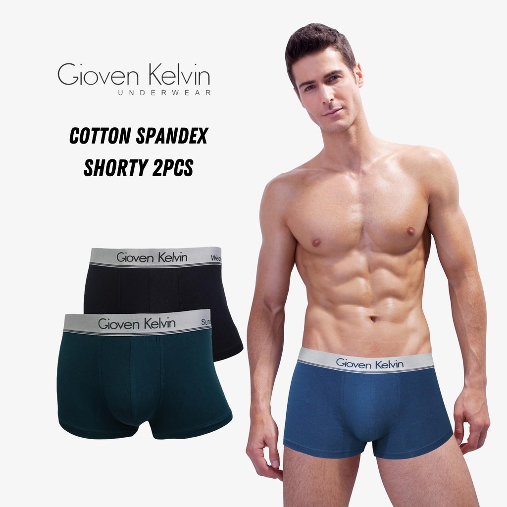 GIOVEN KELVIN COTTON SPANDEX TRUNK - Size S to XL (2 pcs, COTTON SPANDEX)