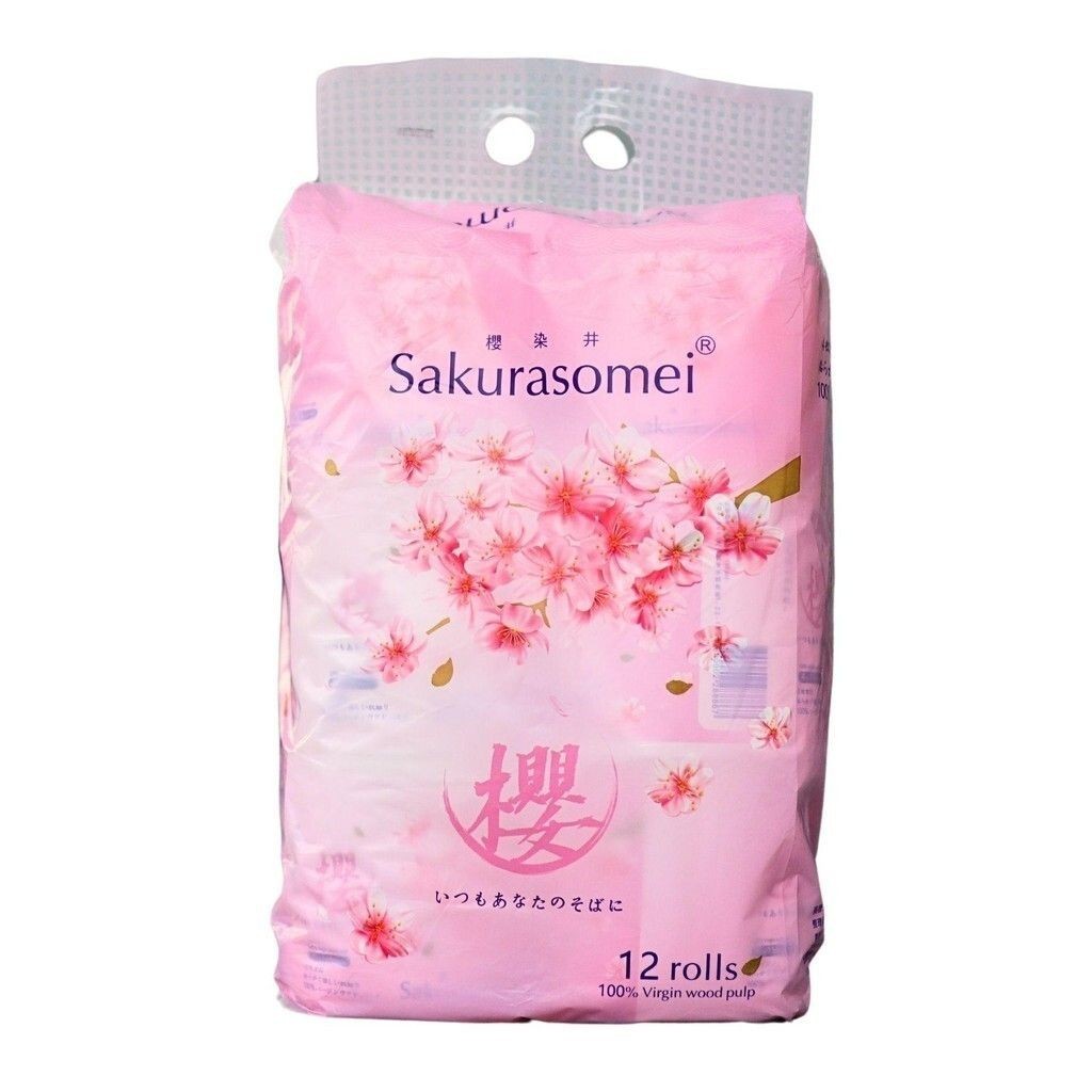Sakurasomei Toilet Roll 4 Ply, 156 sheets (12rolls x 156s)