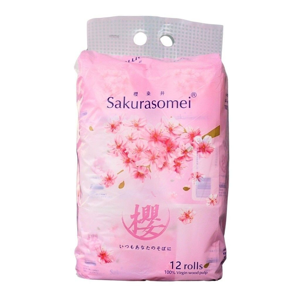 Sakurasomei Toilet Roll 4 Ply, 156 sheets (12rolls x 156s)