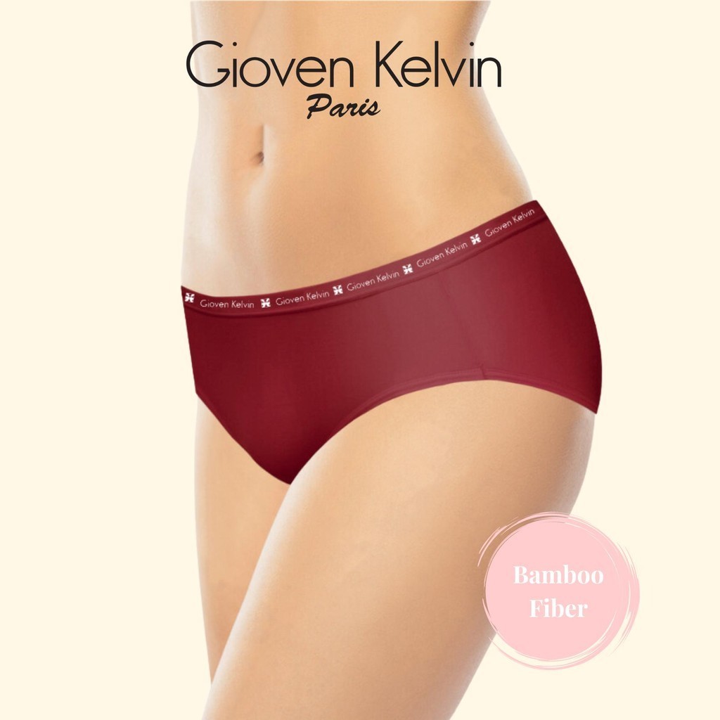 GIOVEN KELVIN Bamboo Fiber Briefs Women panties 【HIPSTER 9520-H4】 - Size S to XXL (4 pcs, soft)