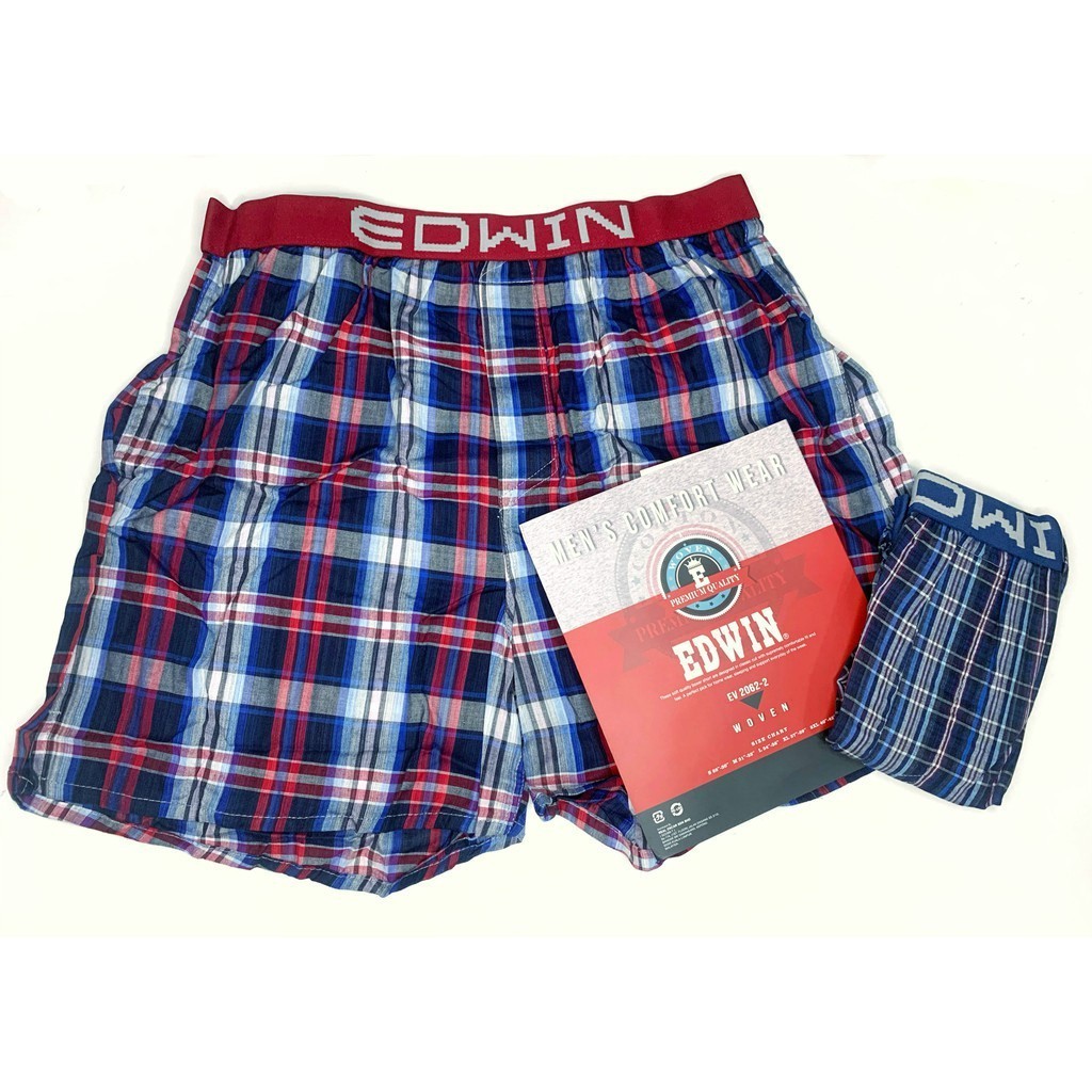 Edwin Woven Boxer Premium Quality Mens Underwear (2 Pcs) EV2062-2