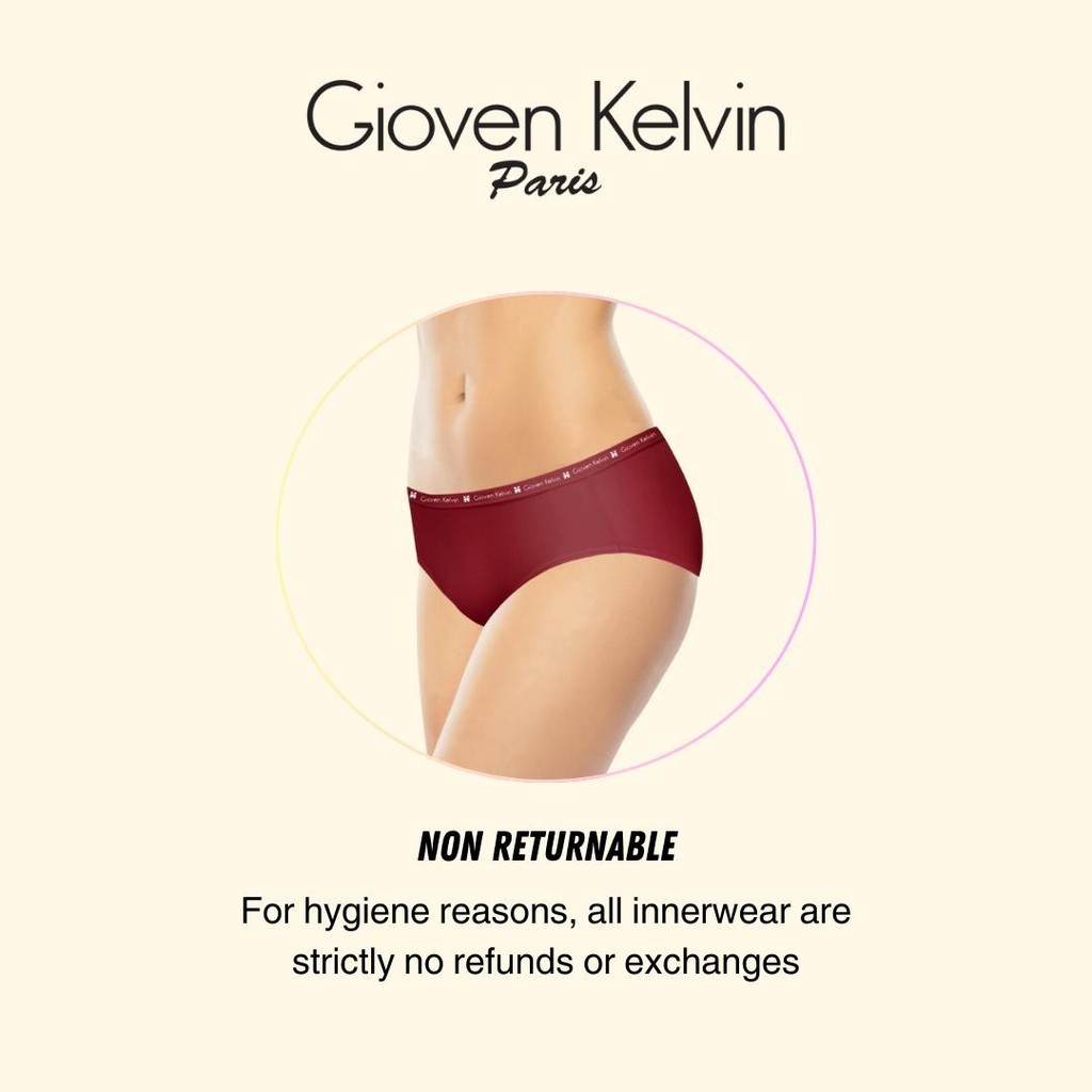 GIOVEN KELVIN Bamboo Fiber Briefs Women panties 【HIPSTER 9520-H4】 - Size S to XXL (4 pcs, soft)