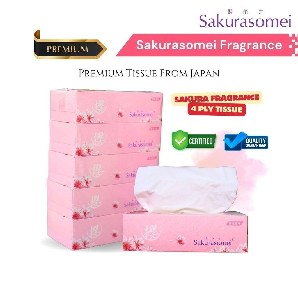 Sakurasomei Fragrance Tissue Box 80 sheets (5 x 80s)