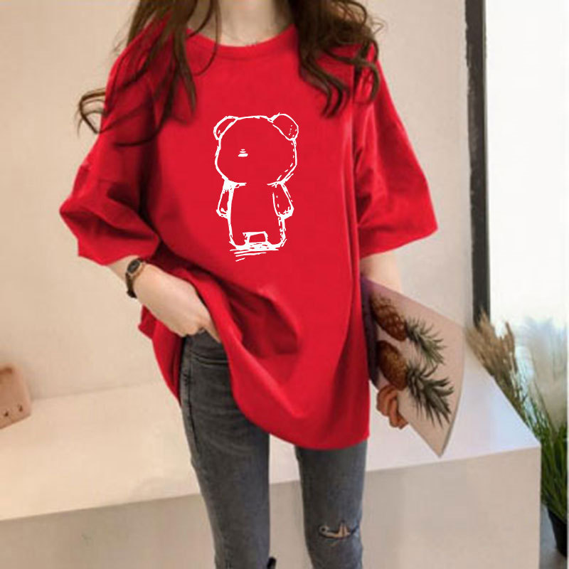 必備百搭款 印花圖案 素面 遮屁股 中長 短袖 T恤