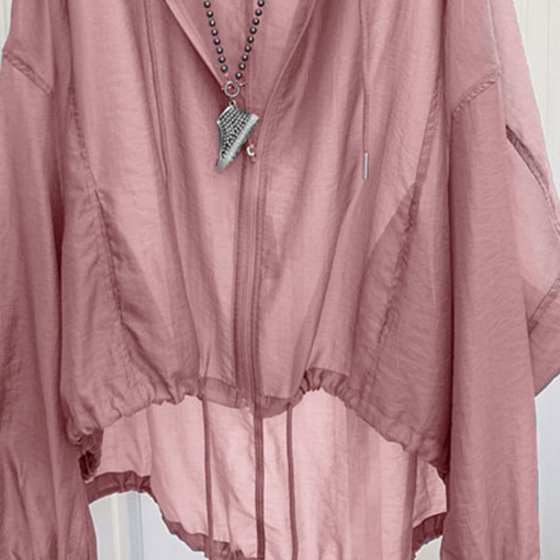 簡約好搭 夏季冰絲 輕薄 防曬 寬鬆 顯瘦 防曬衫 連帽 罩衫外套