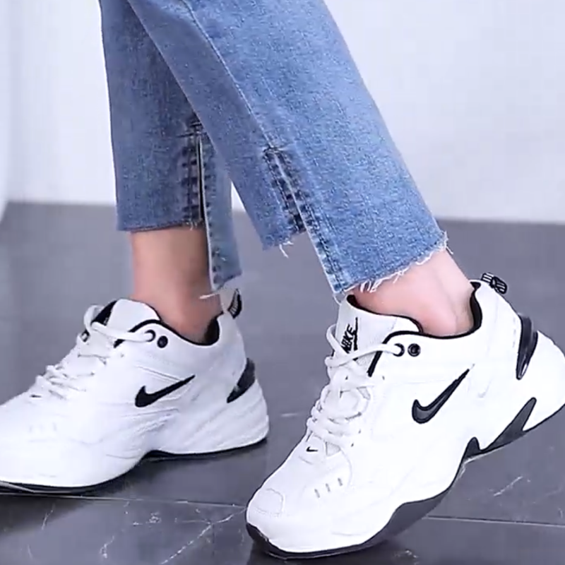 韓版東大門自訂大尺碼女裝 顯瘦褲子高腰彈力破洞牛仔褲女九分褲潮