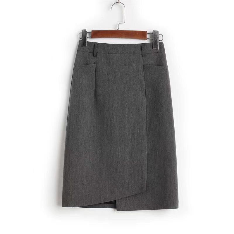 職業百搭 不規則 純色 高腰顯瘦 一步裙 A字裙 半身裙