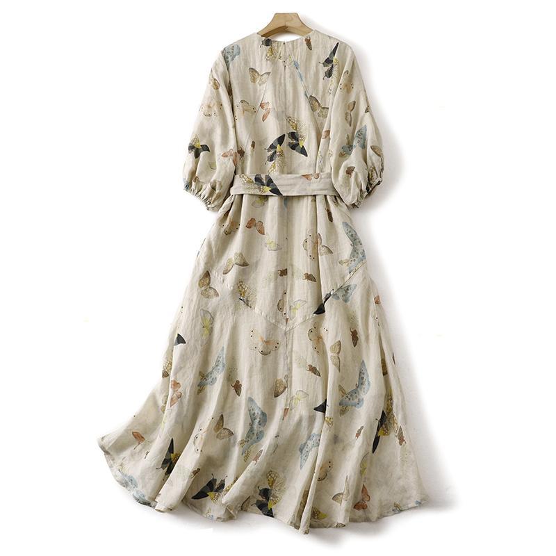 顯瘦清冷 新中式設計 長裙 春夏 新款 國風 連身裙 洋裝