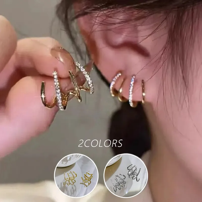 簡約不規則 高雅輪廓耳飾 爆閃莫桑鑽耳釘滿鑽潮牌高級感耳飾耳環