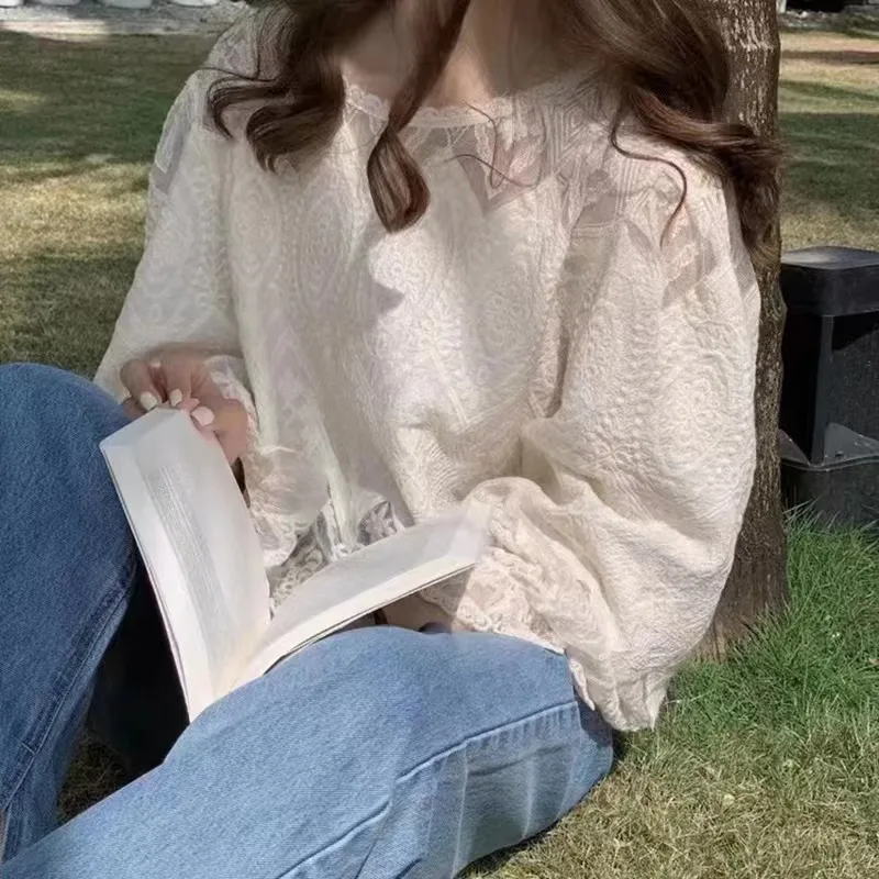 素面 寬鬆 顯瘦 長袖 森系 經典款 七分袖 鏤空 襯衫