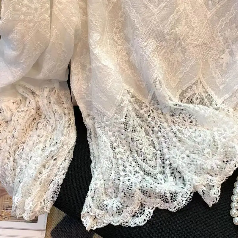 素面 寬鬆 顯瘦 長袖 森系 經典款 七分袖 鏤空 襯衫