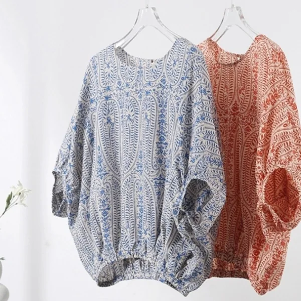 出遊必備 清新 背部蝴蝶結 寬鬆 顯瘦 圓領 七分袖 襯衫