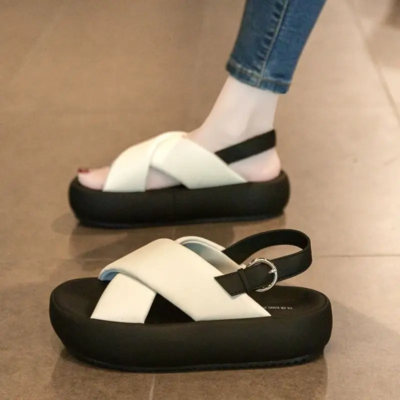 休閒百搭 時尚 厚底 羅馬沙灘鞋 涼鞋