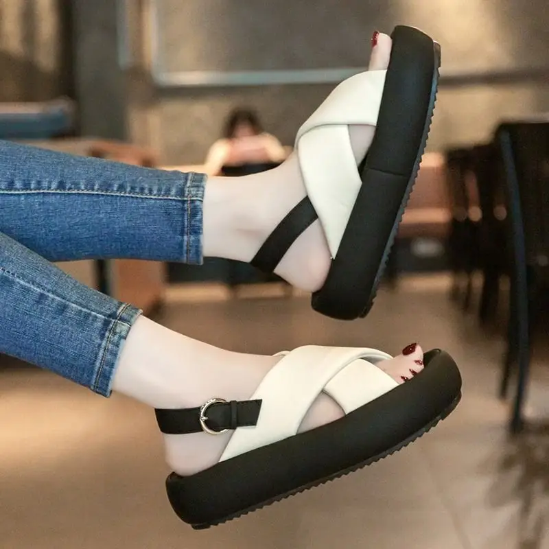 休閒百搭 時尚 厚底 羅馬沙灘鞋 涼鞋