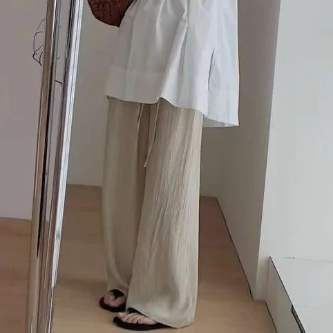 【單品售賣】兩件套 寬鬆 簡約 遮肉 圓領 無袖 上衣+休閒褲 套裝
