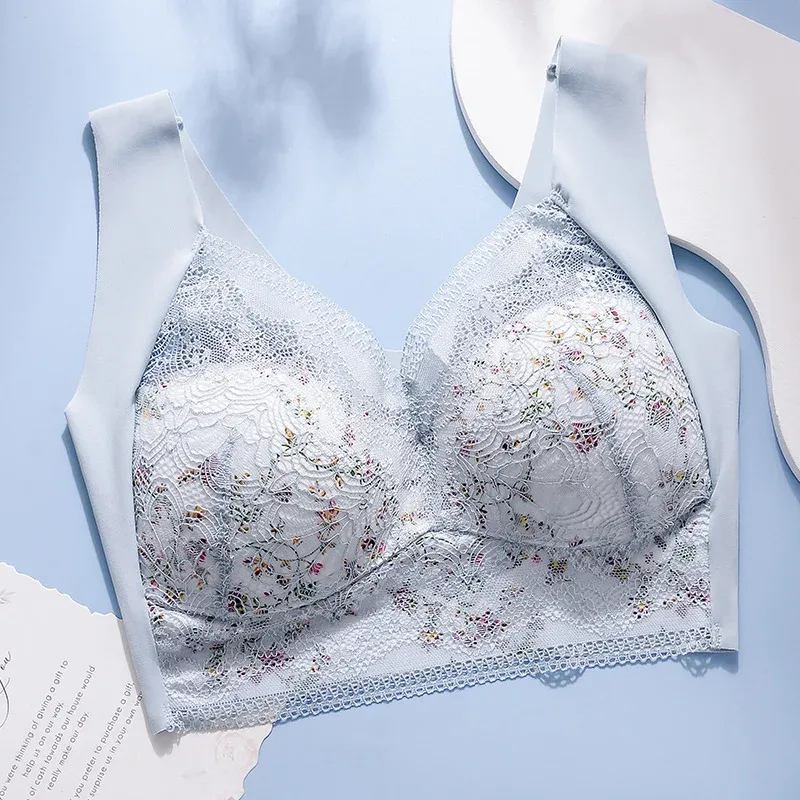 薄款蕾絲美背BRA文胸 背心無鋼圈固定杯 收副乳無痕背心式內衣