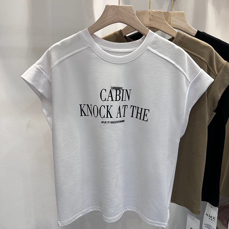 設計感簡約寬鬆T 百變休閒風簡約寬鬆字母無袖背心T恤