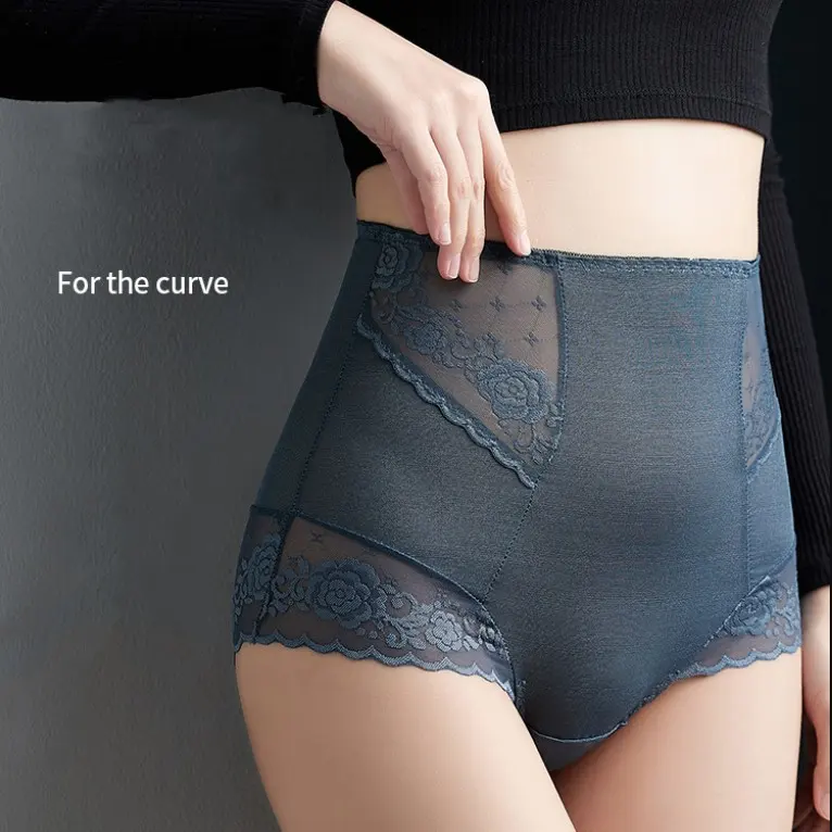 簡約好搭 無痕 高腰提臀 收腹褲 塑身美體褲 蕾絲 薄款 收小肚肚 三角褲 內褲
