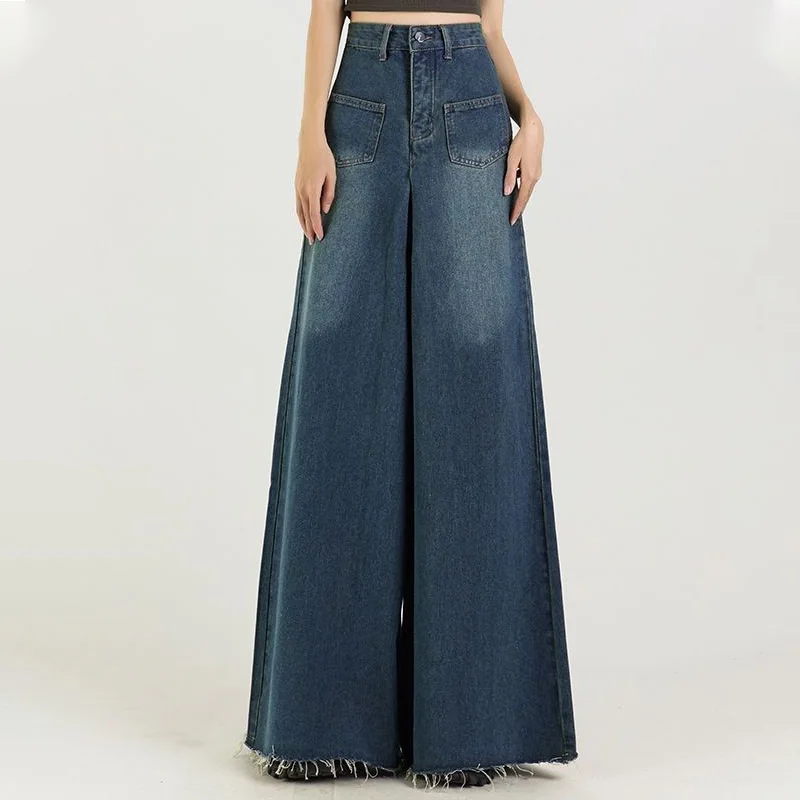 簡約 大尺碼限定 視覺-5KG 大版型 遮肉 顯瘦 休閒褲 牛仔褲