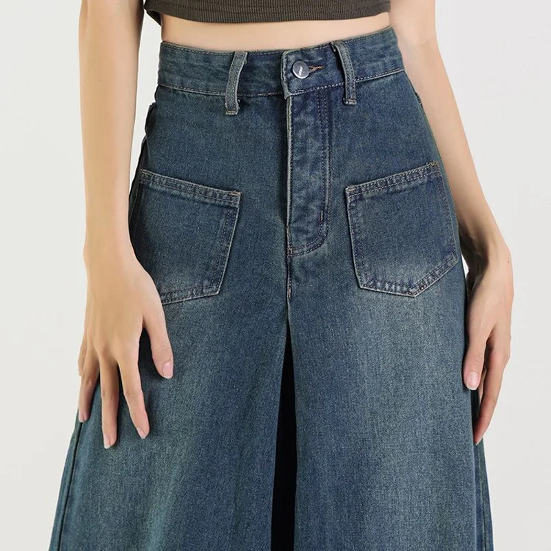 簡約 大尺碼限定 視覺-5KG 大版型 遮肉 顯瘦 休閒褲 牛仔褲