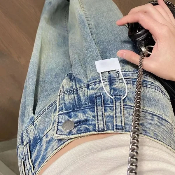 復古 高腰顯瘦 寬鬆 直筒 設計感 垂感 拖地褲 牛仔褲