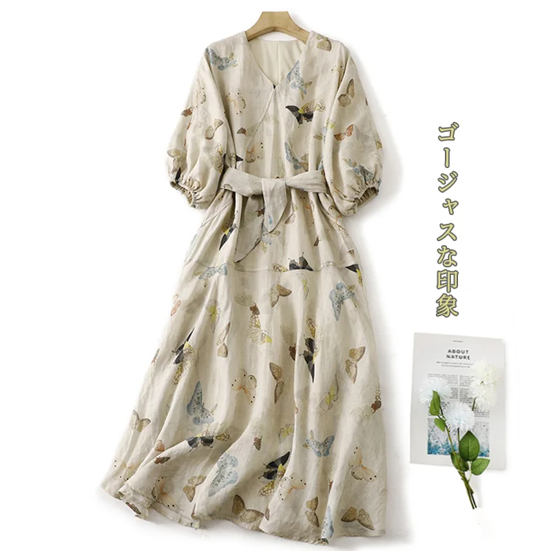 顯瘦清冷 新中式設計 長裙 春夏 新款 國風 連身裙 洋裝