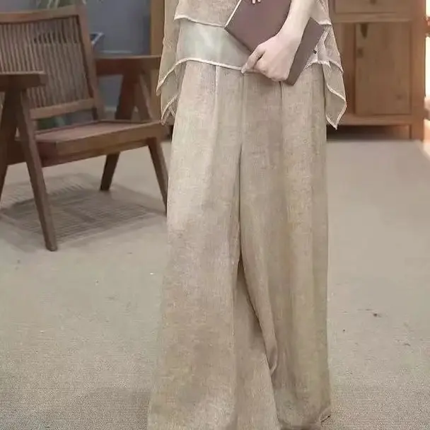 【單品可選】文藝復古天絲棉麻套裝 民族風寬鬆顯瘦遮肚氣質兩件套