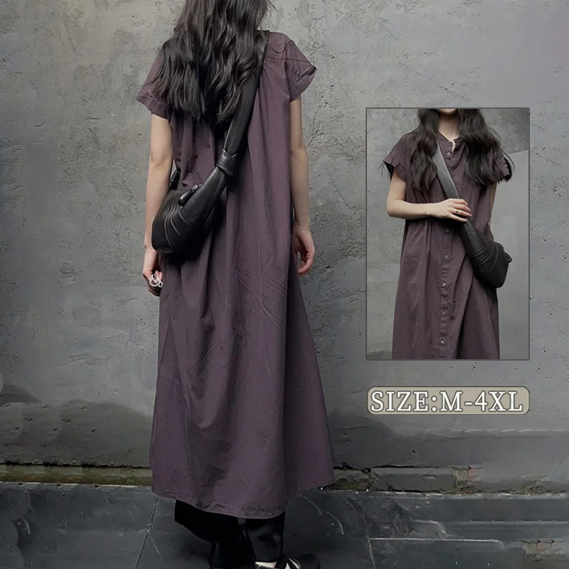 法式 高級感 襯衫洋裝 寬鬆顯瘦 休閒 氣質 減齡 長裙 洋裝