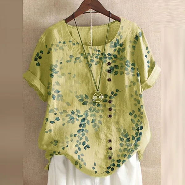 百變 休閒 印花 圓領 套頭 寬鬆 大碼 短袖 T恤