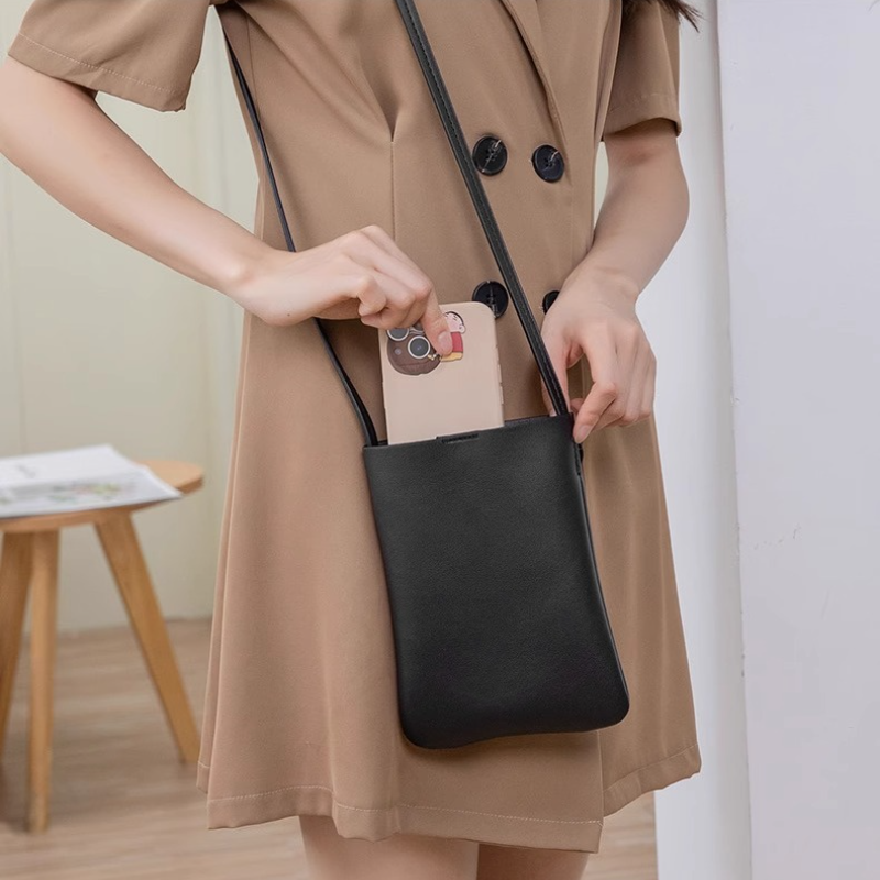 時尚簡約 零錢包 斜背手機包 單肩包