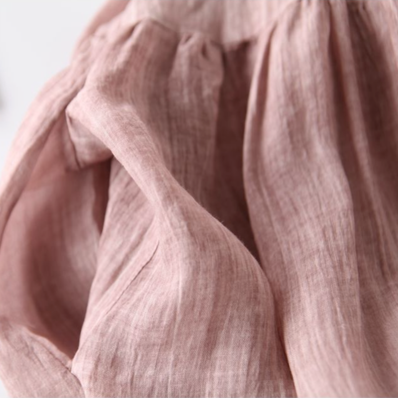 洋裝 日系 棉麻 洋氣 高級 飄逸 亞麻 大擺長裙 棉麻洋裝