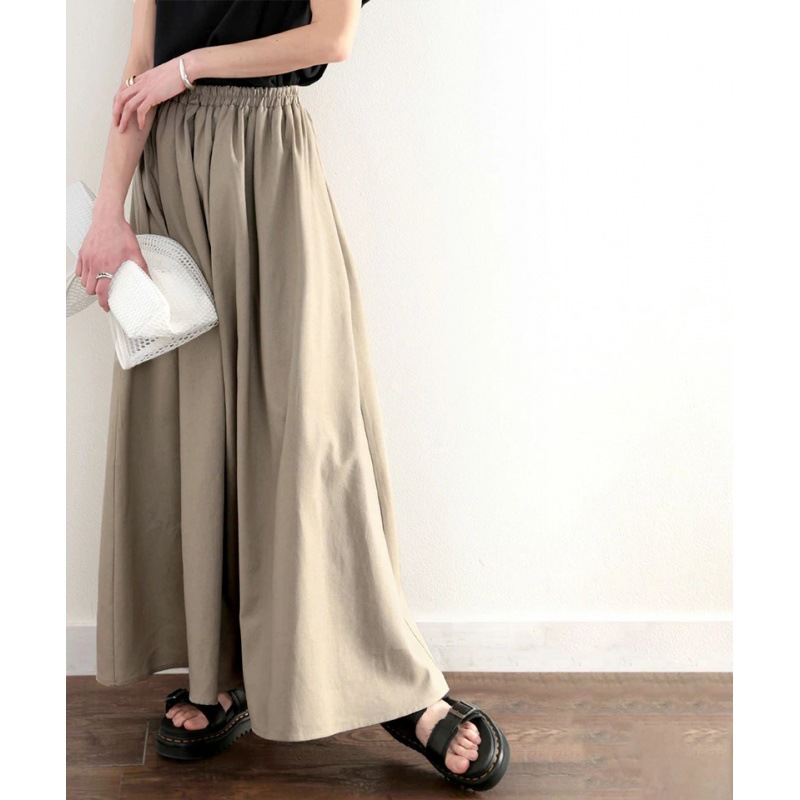 人氣商品 6色 素面 百搭 寬鬆 A字 鬆緊腰 半身裙