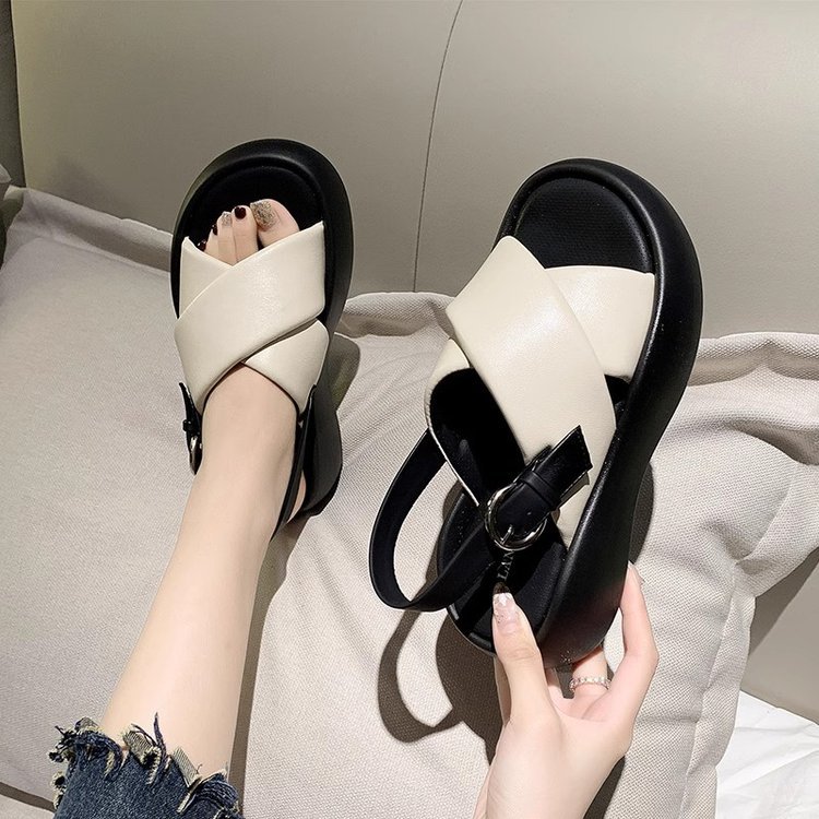 休閒百搭 時尚 厚底 羅馬沙灘鞋 涼鞋