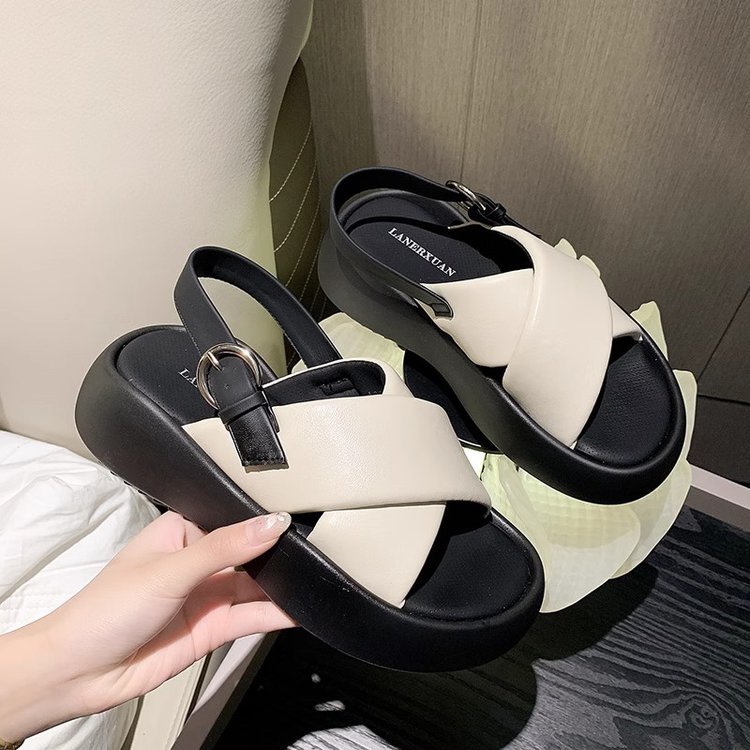 休閒百搭 時尚 厚底 羅馬沙灘鞋 涼鞋