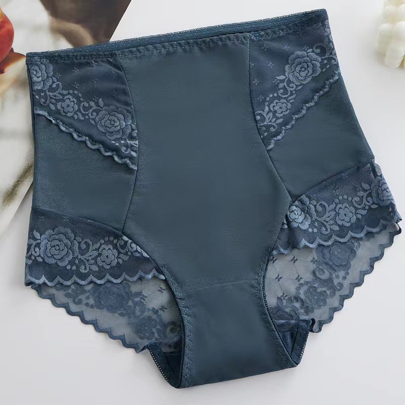 簡約好搭 無痕 高腰提臀 收腹褲 塑身美體褲 蕾絲 薄款 收小肚肚 三角褲 內褲